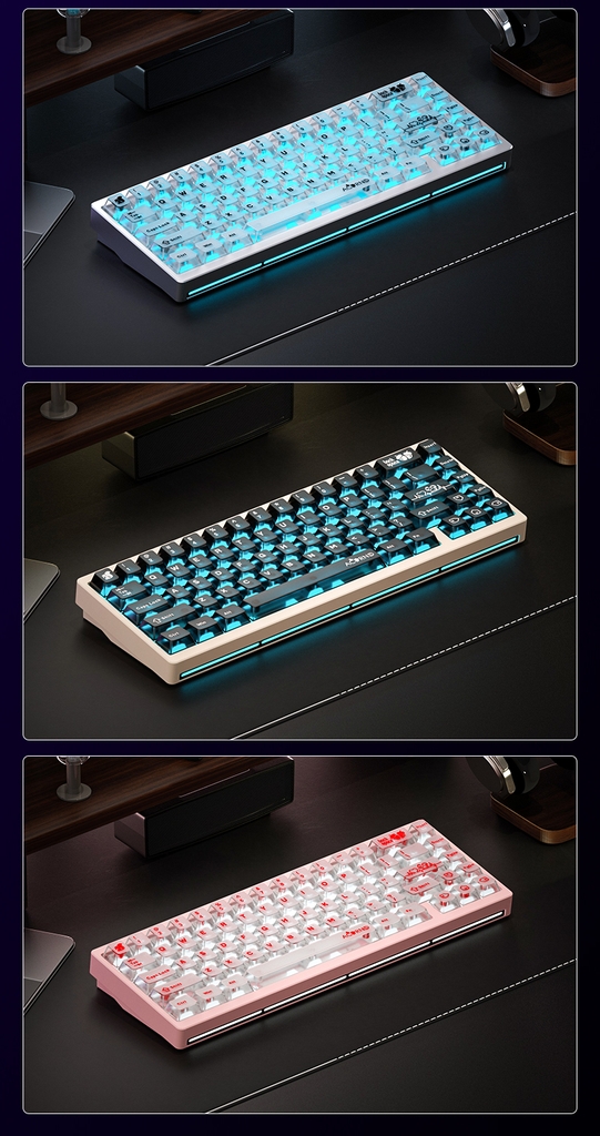 [Pre-order] Nut65 - Kit bàn phím cơ nhôm 3 mode LED RGB