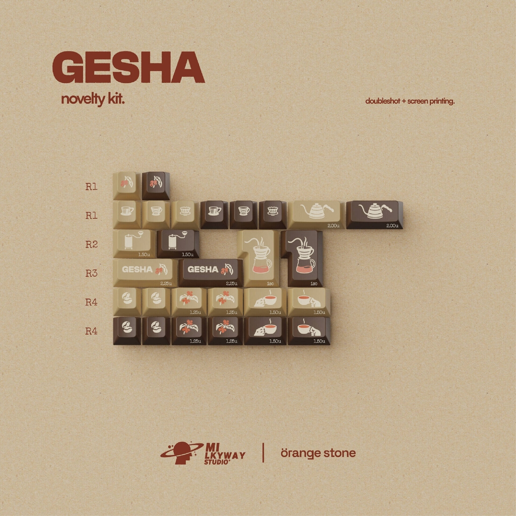 Bộ keycap MW Gesha (Cherry profile / ABS Double-shot)