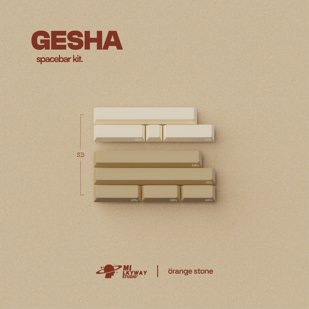 Bộ keycap MW Gesha (Cherry profile / ABS Double-shot)