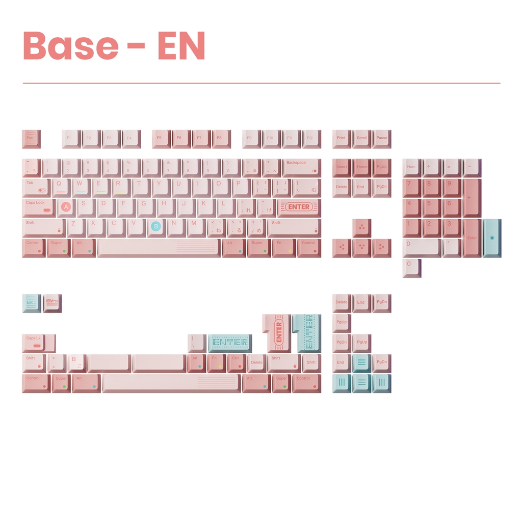 Bộ keycap 80Retros Game 1989 Pink Candy (Cherry profile / PBT)