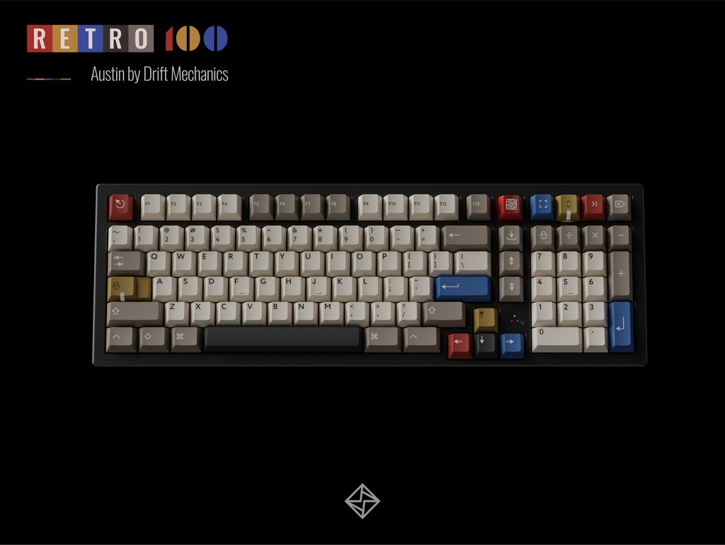 Bộ keycap PBTfans Retro 100 (Cherry / PBT)