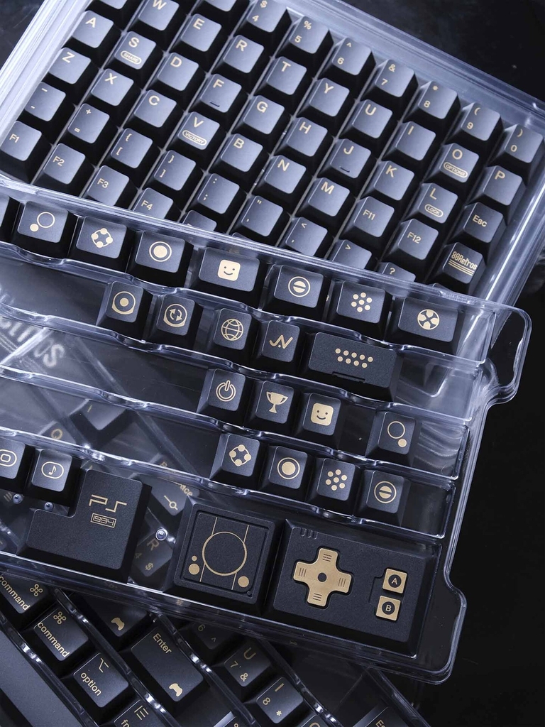 [Pre-order] 80Retros PS 1994 Black & Gold keycap set