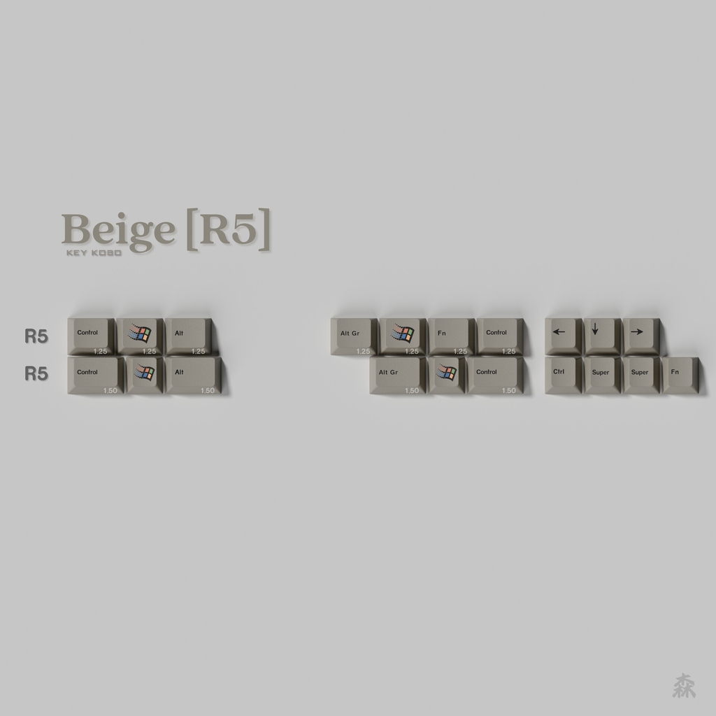 [GB] Bộ keycap Key Kobo Beige (Cherry profile / ABS Double-shot)