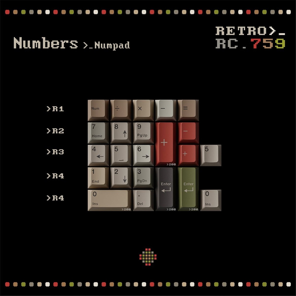 Bộ keycap Key Kobo Retro R.C 759 (Cherry profile / ABS Double-shot)