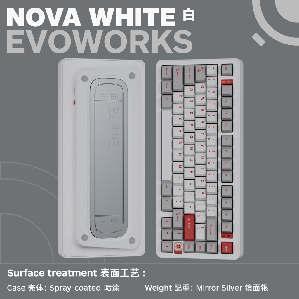 Evo75 - Bàn phím cơ nhôm CNC cao cấp - Kết nối 3 chế độ