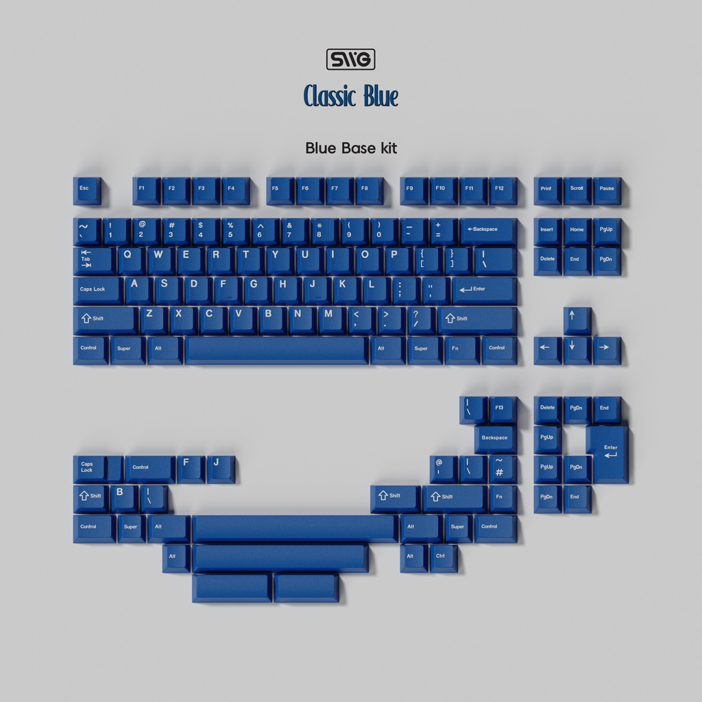 [Pre-order] Bộ keycap SWG Classic Blue (Cherry profile / ABS Double-shot)