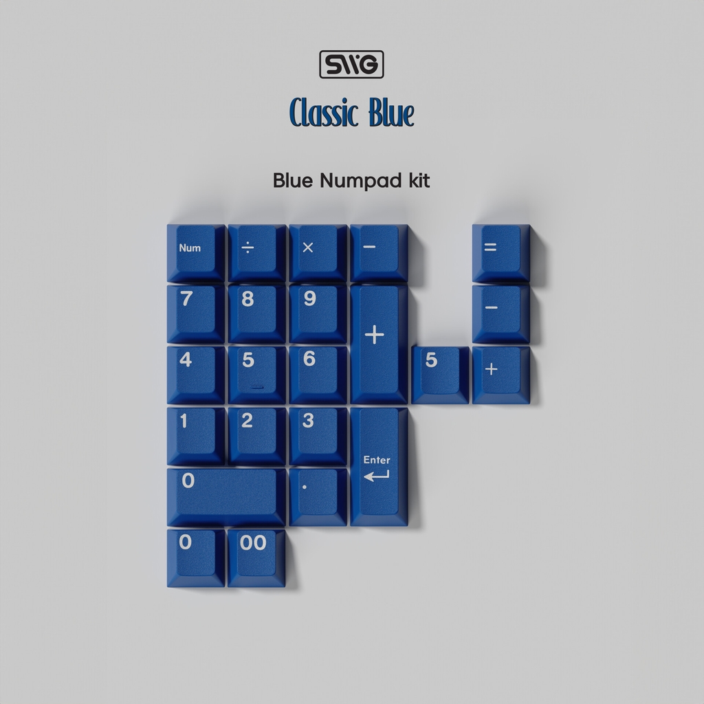 [Pre-order] Bộ keycap SWG Classic Blue (Cherry profile / ABS Double-shot)