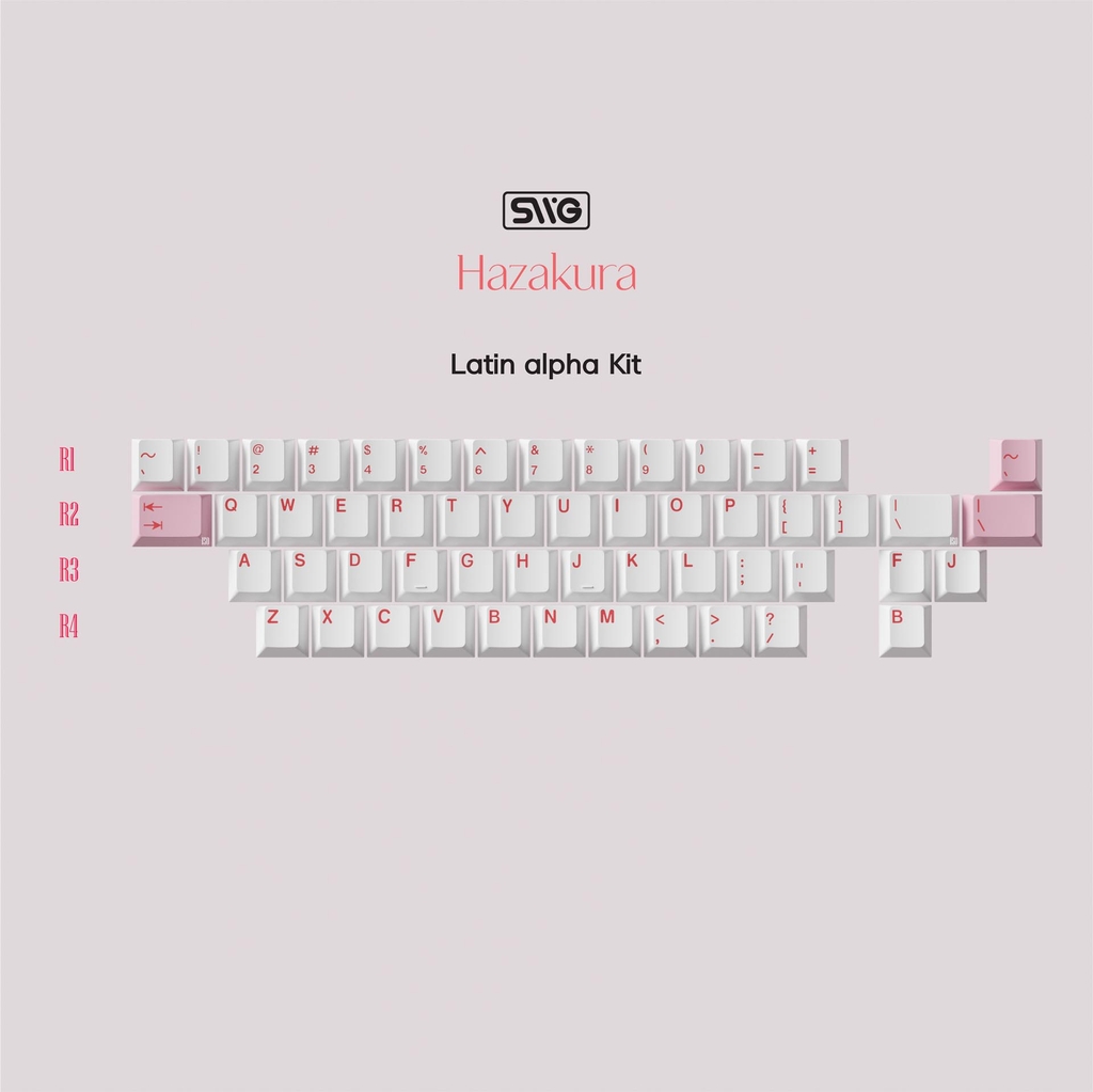 [GB] Bộ keycap SWG Hazakura Light (Cherry profile / ABS Double-shot)