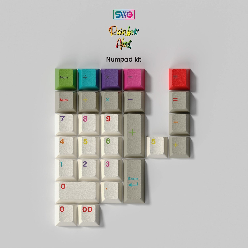[GB] Bộ keycap SWG Rainbow Alert (Cherry profile / ABS Double-shot)