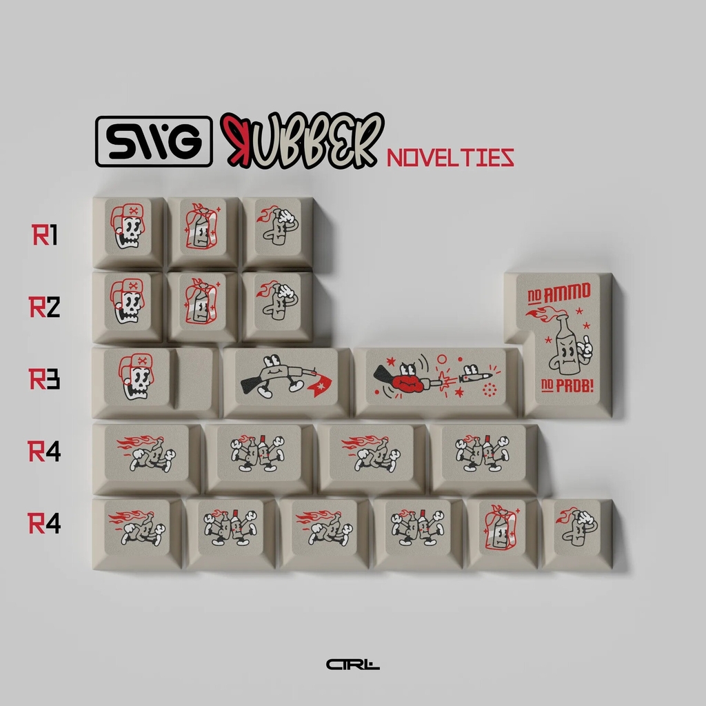 [Pre-order] Bộ keycap SWG Rubber (Cherry profile / ABS Double-shot)