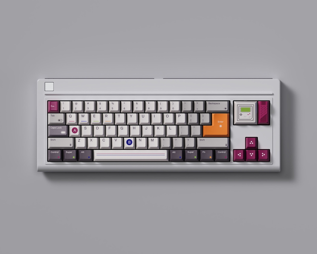 Bộ keycap 80Retros Game 1989 Cool Gray (Cherry profile / PBT)