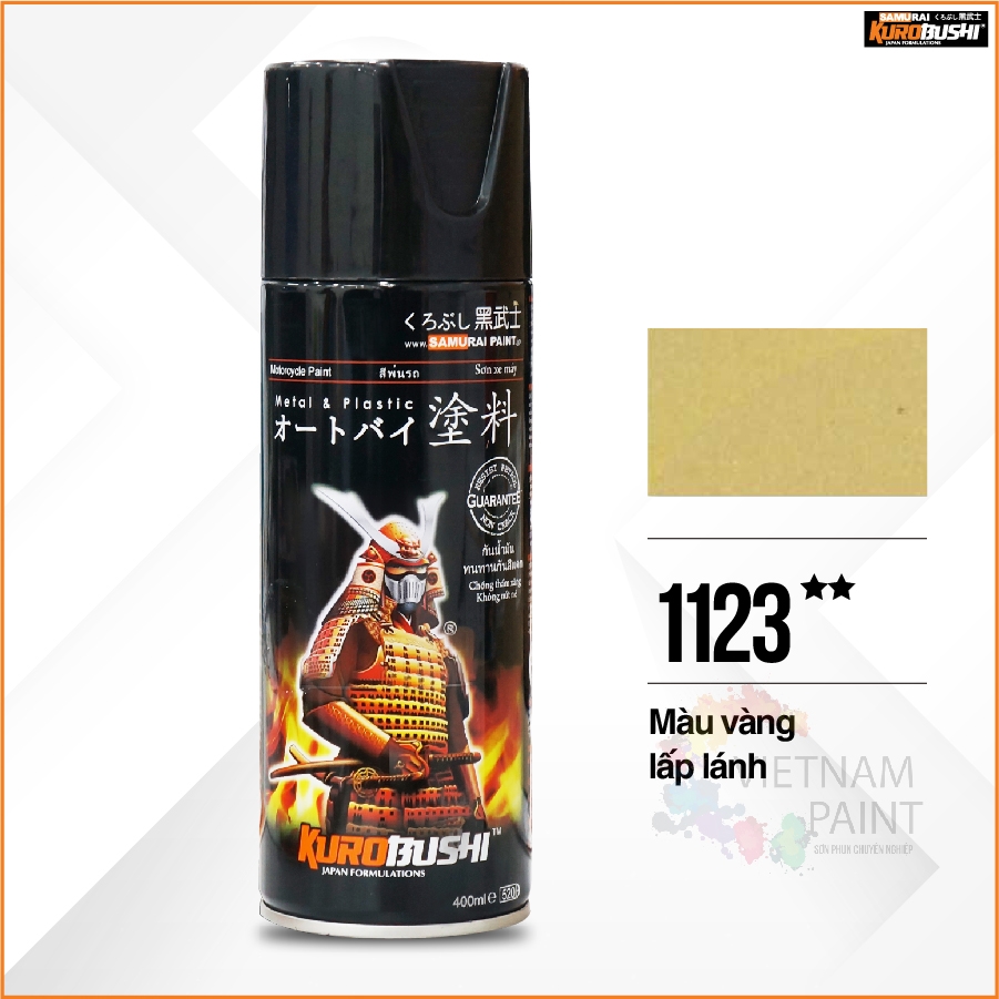 COMBO Sơn Samurai màu vàng lấp lánh 1123 gồm 4 chai đủ quy trình ...