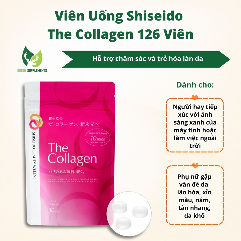 Viên Uống Shiseido The Collagen 126 Viên