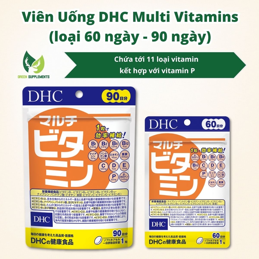 Viên Uống DHC Multi Vitamins Bổ Sung Vitamin Tổng Hợp