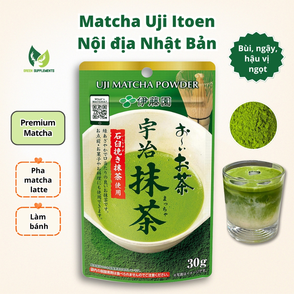 Bột Matcha Itoen Oi Ocha Uji Matcha Powder Nhật Bản Gói 30g