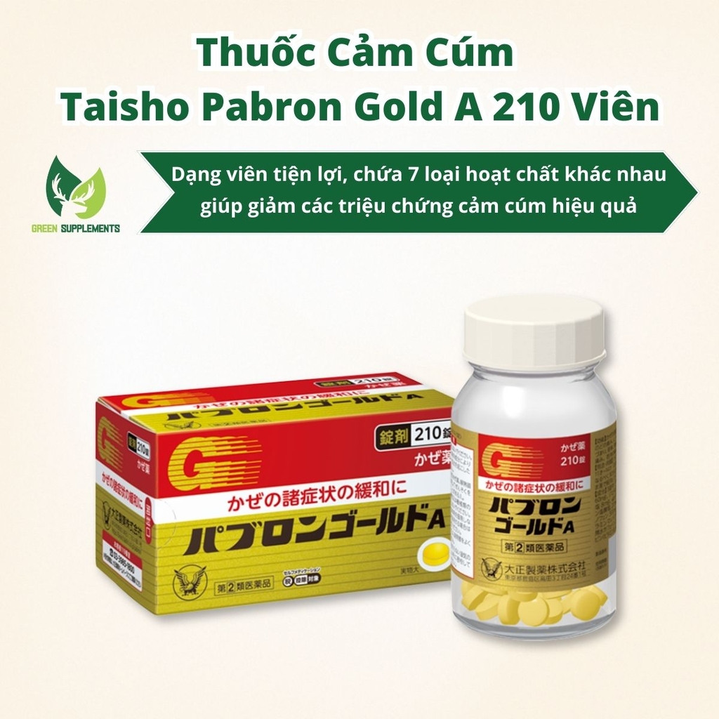 Thuốc Cảm Cúm Taisho Pabron Gold A 210 Viên