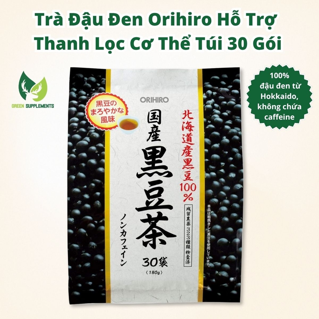 Trà Đậu Đen Orihiro Hỗ Trợ Thanh Lọc Cơ Thể Túi 30 Gói