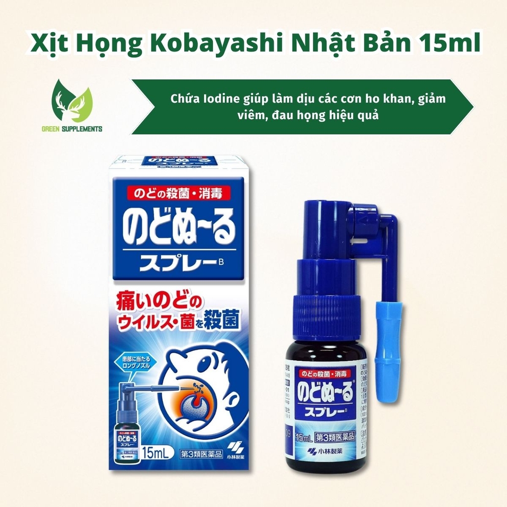 Xịt Họng Kobayashi Nhật Bản 15ml