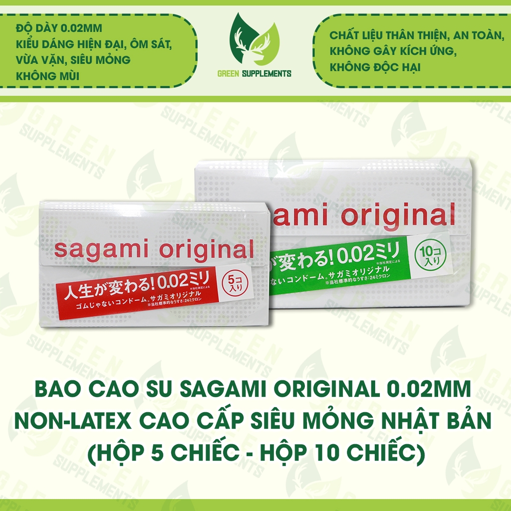 Bao Cao Su Sagami Original 0.02mm Non-Latex Cao Cấp Siêu Mỏng Nhật Bản