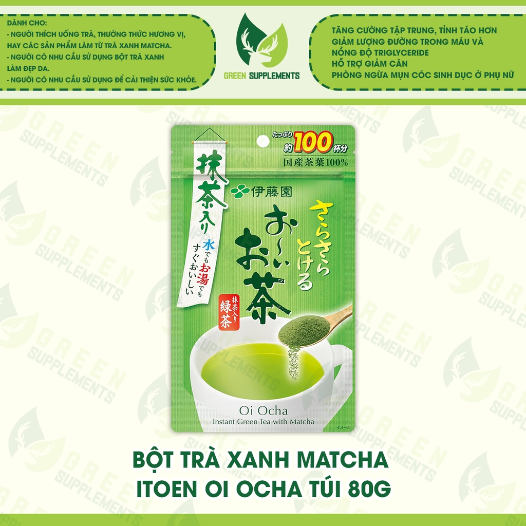 Bột Trà Xanh Matcha Itoen Oi Ocha Túi 80g