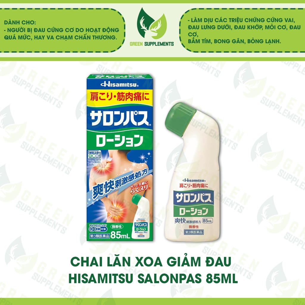 Chai Lăn Xoa Giảm Đau Hisamitsu Salonpas 85ml