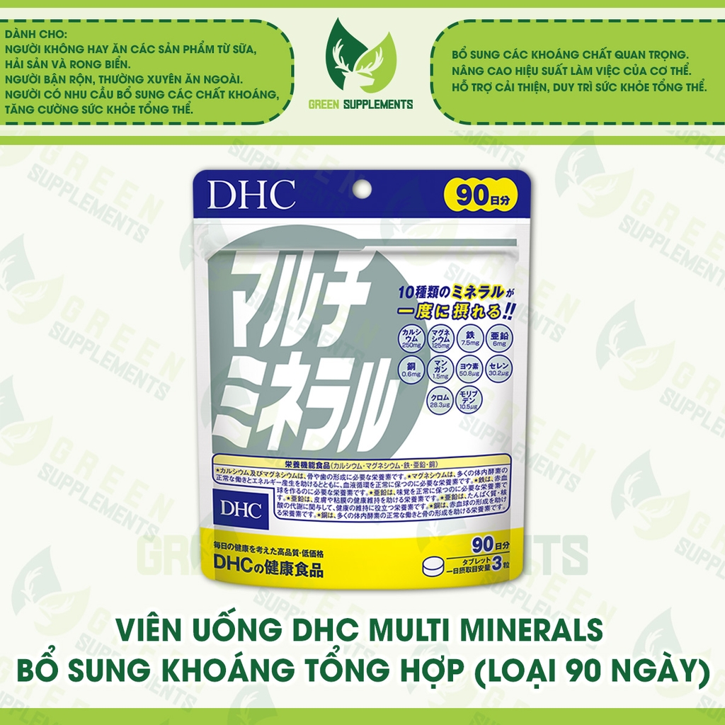 Viên Uống DHC Multi Minerals Bổ Sung Khoáng Tổng Hợp