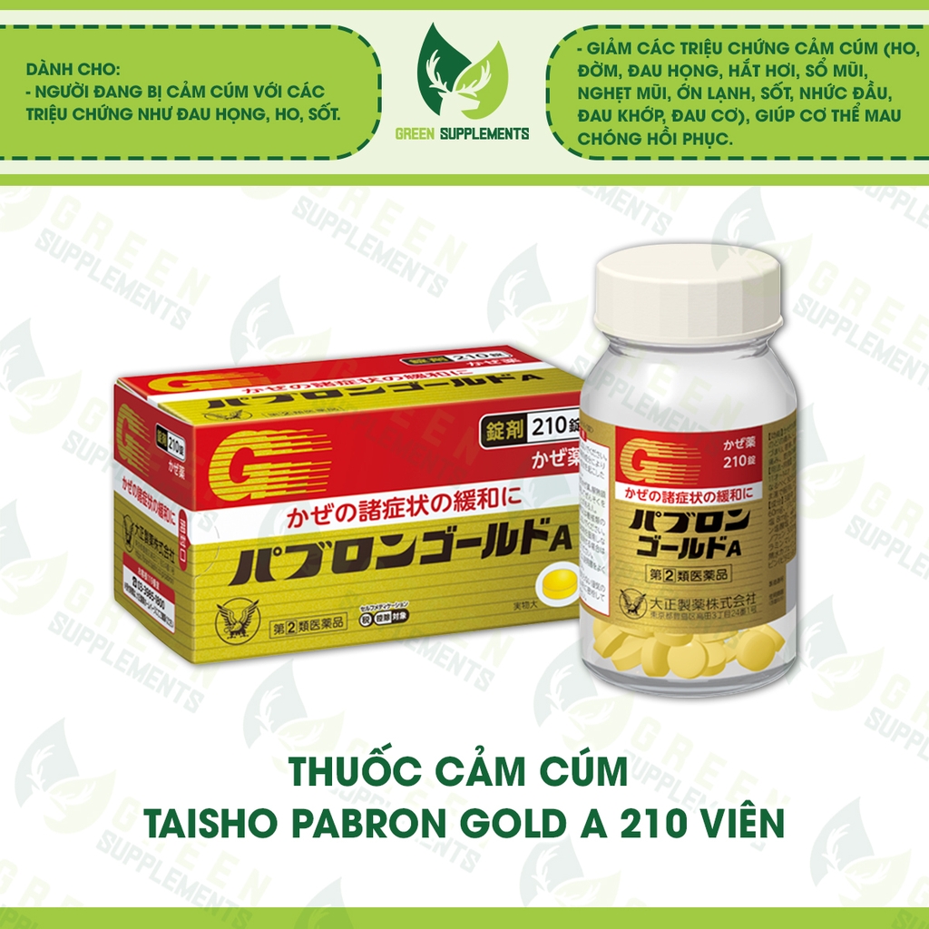 Thuốc Cảm Cúm Taisho Pabron Gold A 210 Viên