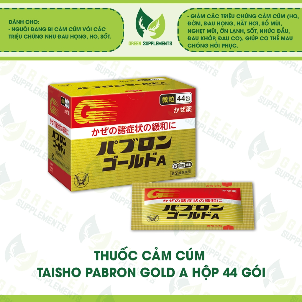 Thuốc Cảm Cúm Taisho Pabron Gold A Hộp 44 Gói