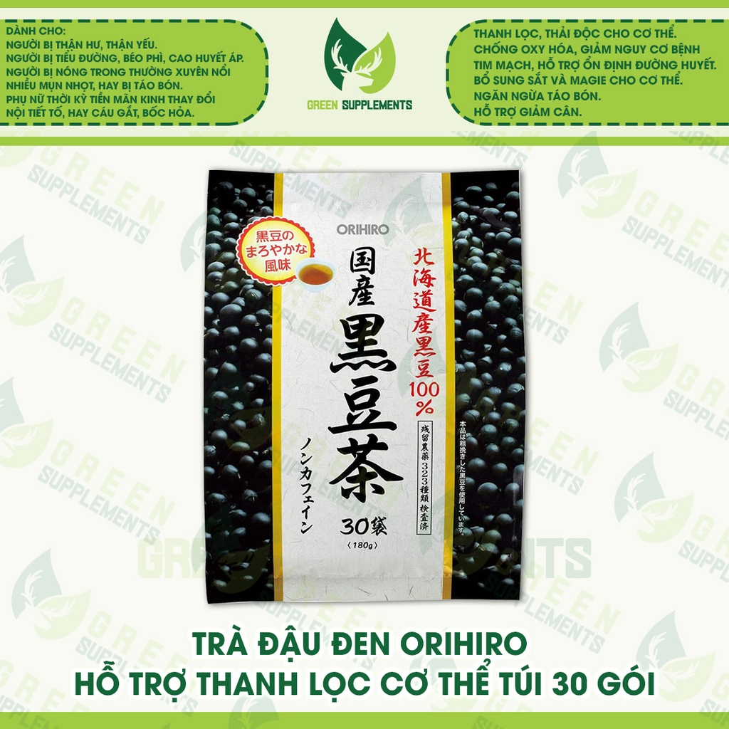 Trà Đậu Đen Orihiro Hỗ Trợ Thanh Lọc Cơ Thể Túi 30 Gói