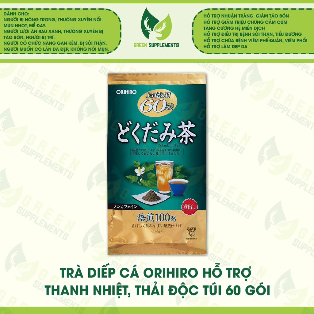 Trà Diếp Cá Orihiro Hỗ Trợ Thanh Nhiệt, Thải Độc Túi 60 Gói
