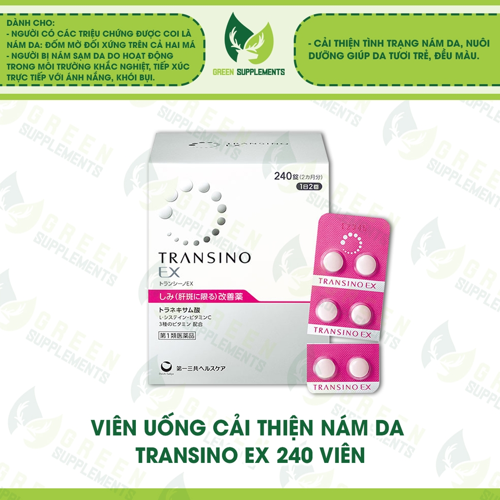 Viên Uống Cải Thiện Nám Da Transino EX 240 Viên