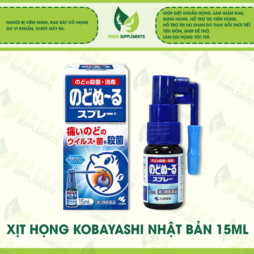 Xịt Họng Kobayashi Nhật Bản 15ml