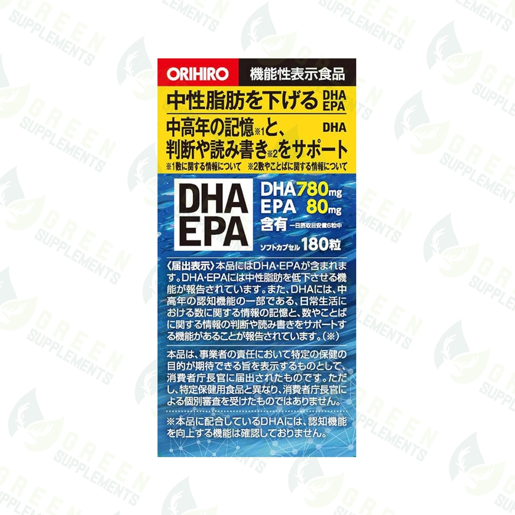 Viên Uống Orihiro Bổ Sung DHA EPA 180 Viên