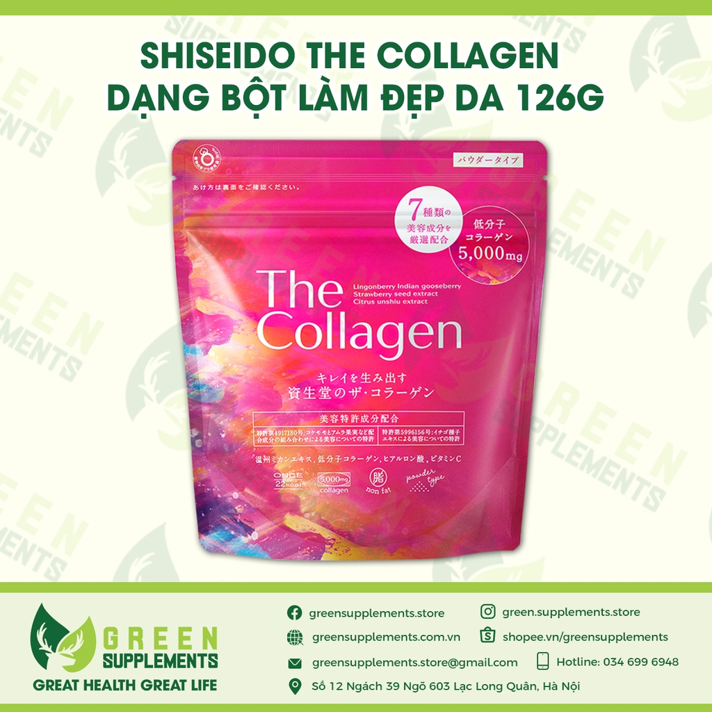 Shiseido The Collagen Dạng Bột Làm Đẹp Da 126g