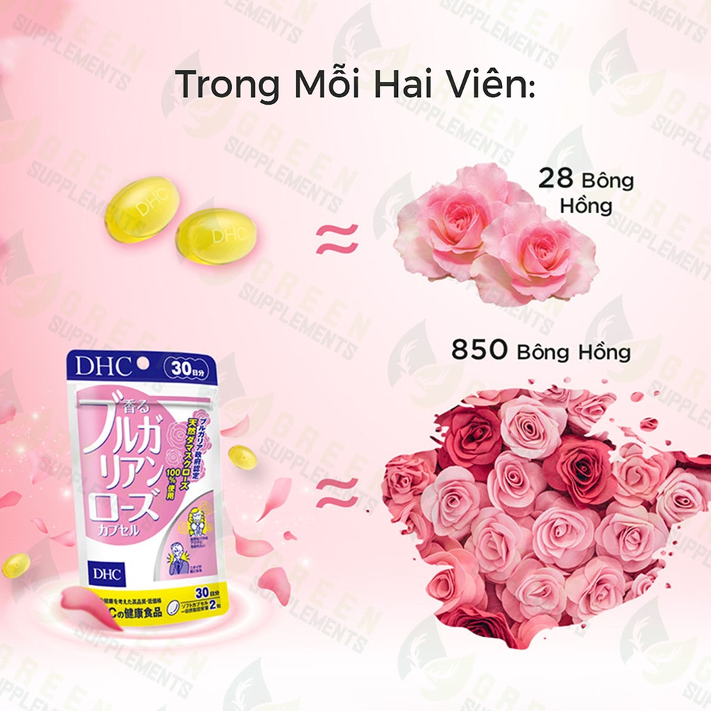 Viên Uống DHC Bulgarian Rose Thơm Cơ Thể (loại 20 ngày)