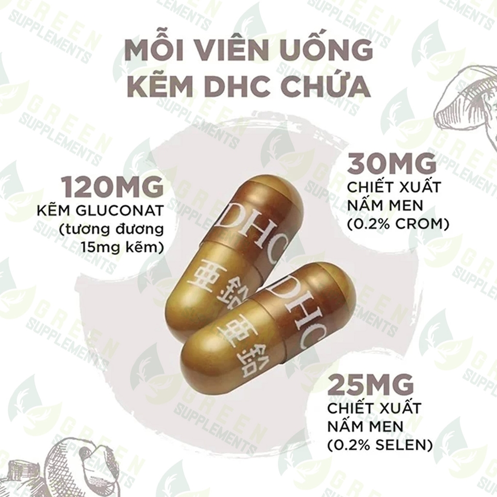 Viên Uống DHC Zinc Bổ Sung Kẽm (loại 60 ngày)