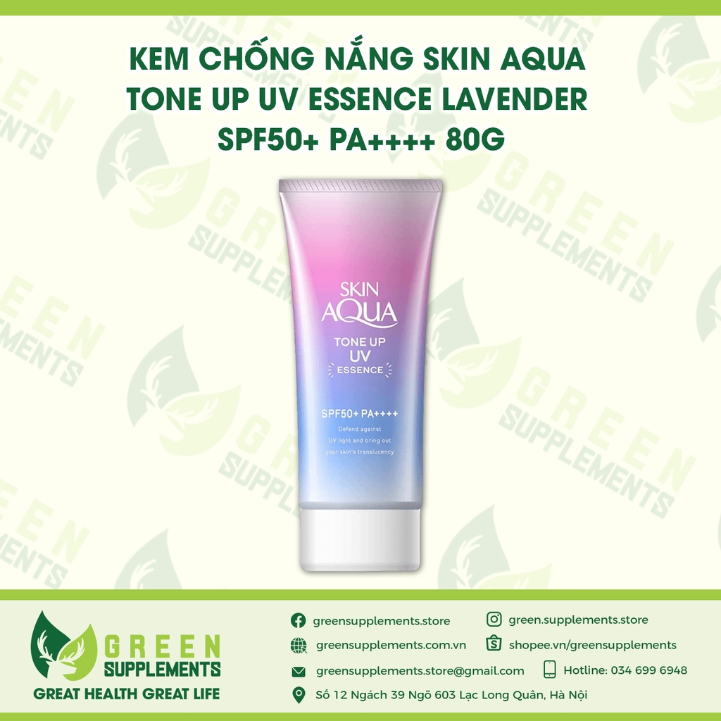 Kem Chống Nắng Skin Aqua Tone Up UV Essence Lavender SPF50+ PA++++ 80g
