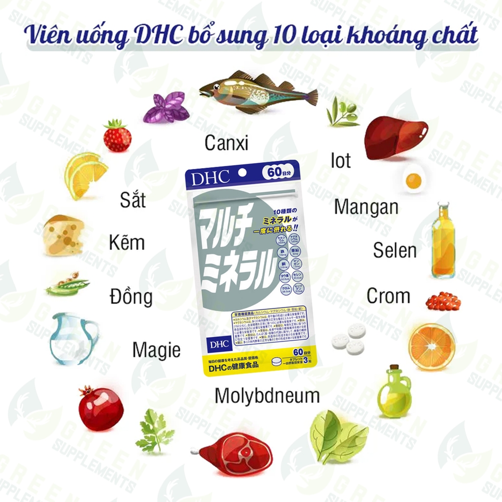 Viên Uống DHC Multi Minerals Bổ Sung Khoáng Tổng Hợp