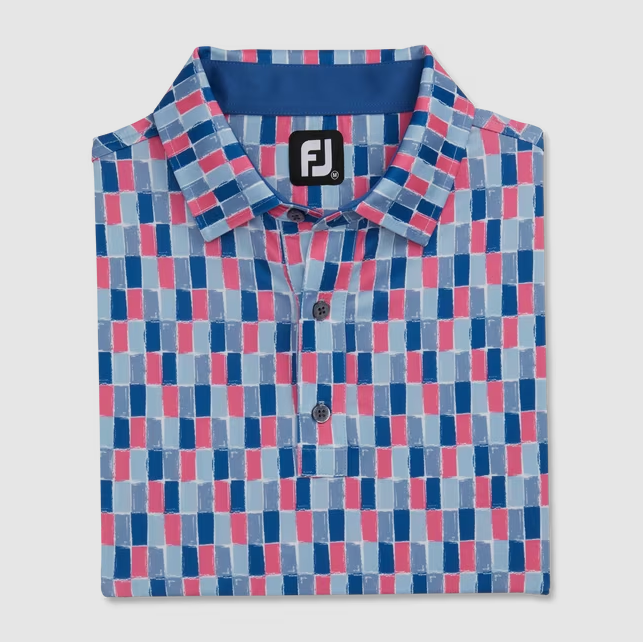 Áo nam cộc tay FJ Painted Tile Lisle, Self Collar - 82073