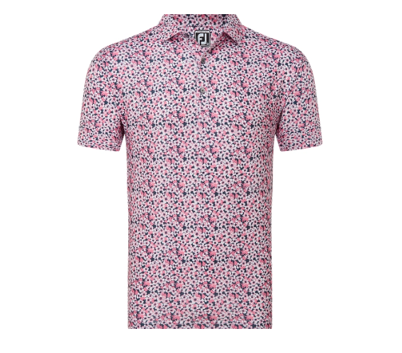 Áo nam cộc tay FJ Primrose Print Lisle Spread Collar - 82336