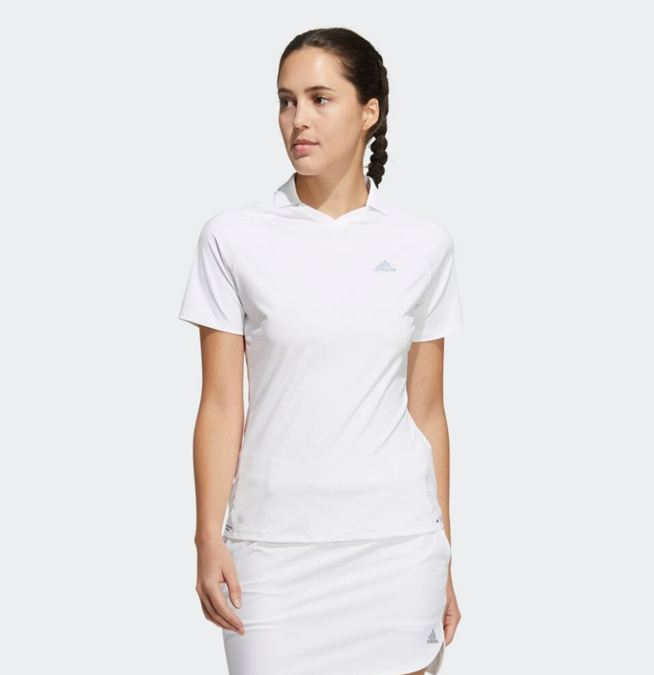 Áo nữ cộc tay Adidas HB3599 VNECK SS POLO WHITE