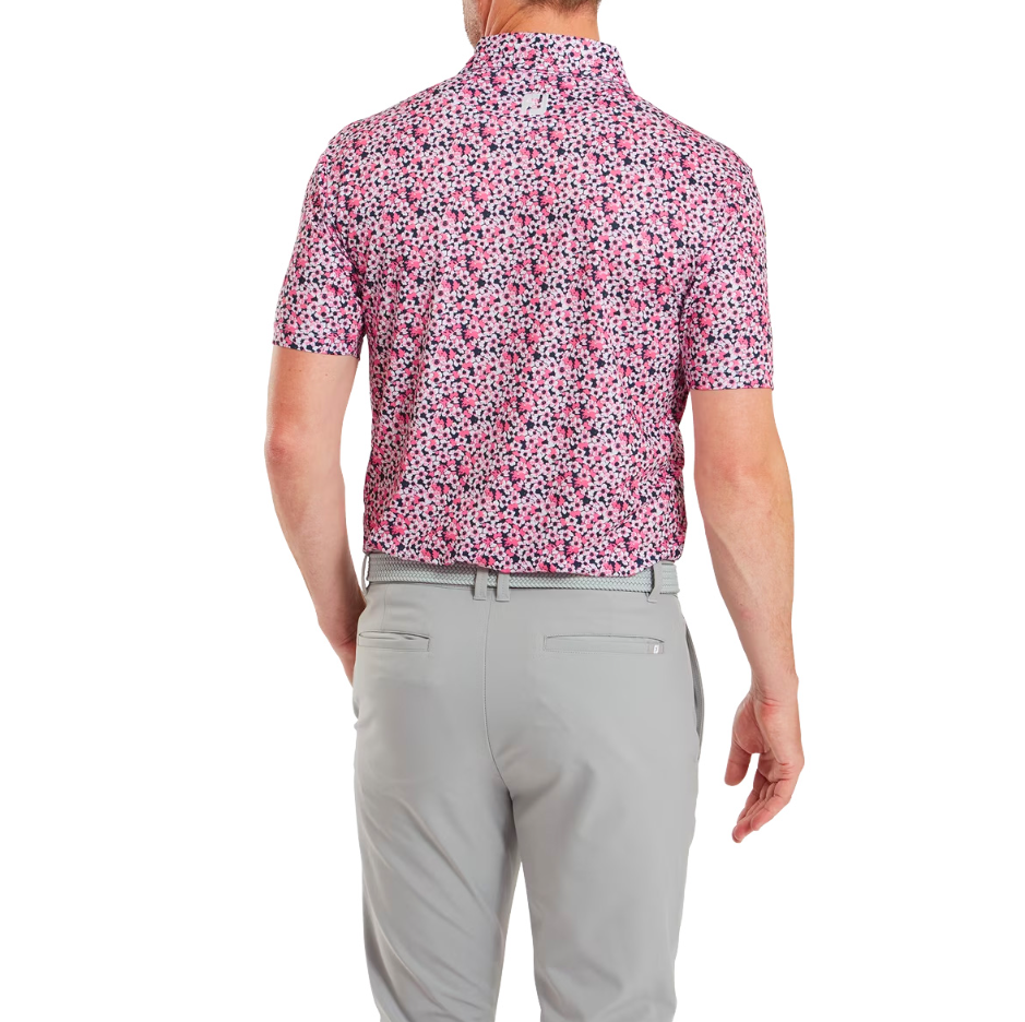 Áo nam cộc tay FJ Primrose Print Lisle Spread Collar - 82336