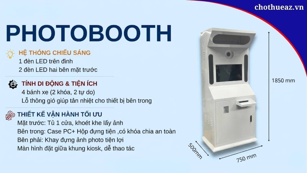 Cho thuê máy chụp ảnh lấy liền Photobooth - Chothueaz.vn
