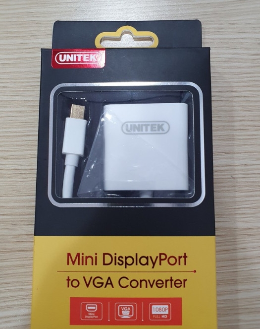CÁP CHUYỂN MINI DISPLAY PORT SANG VGA UNITEK (KO VAT)