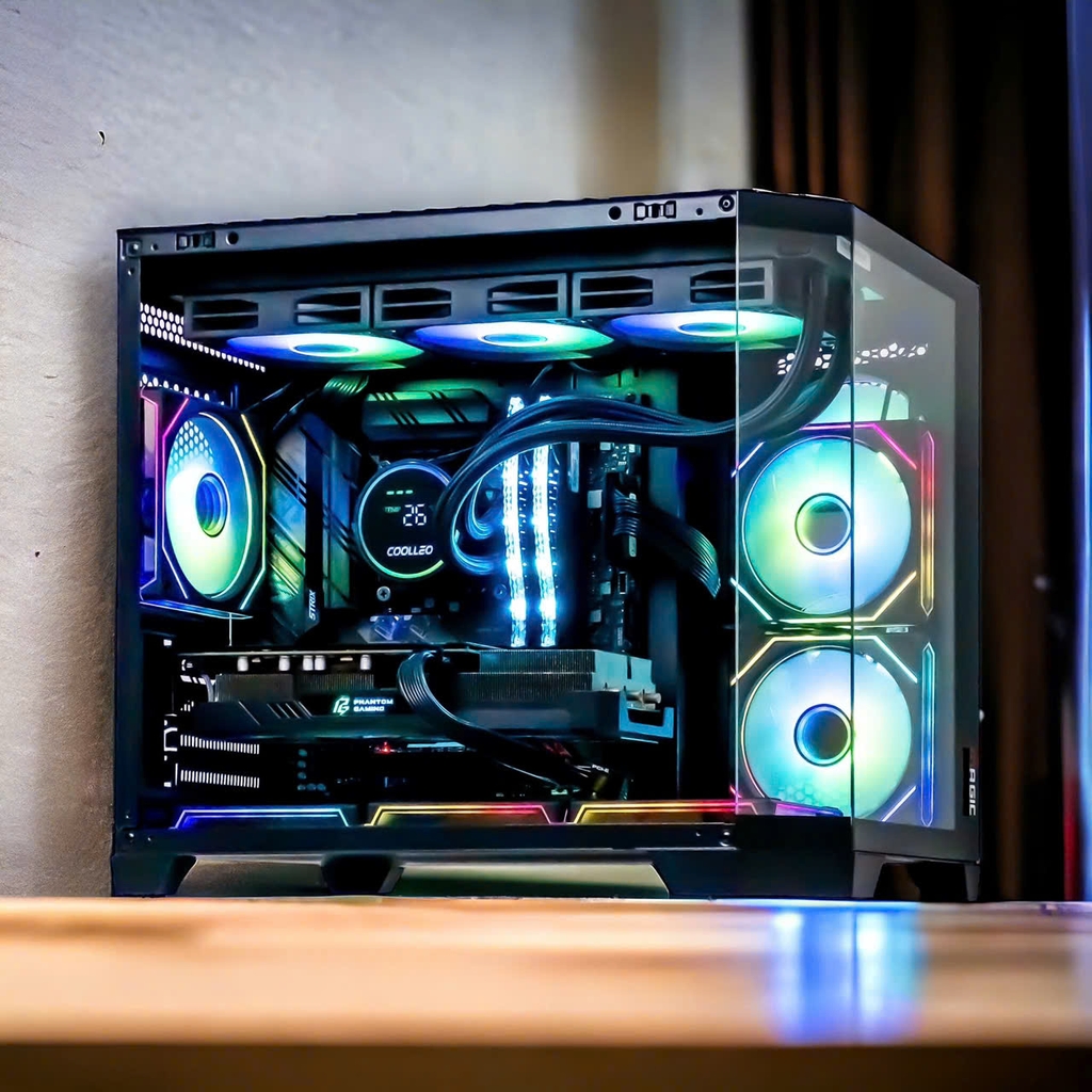 Case CUBI M Pro VAT (3 MẶT KIẾNG,M-ATX,TẢN 360)