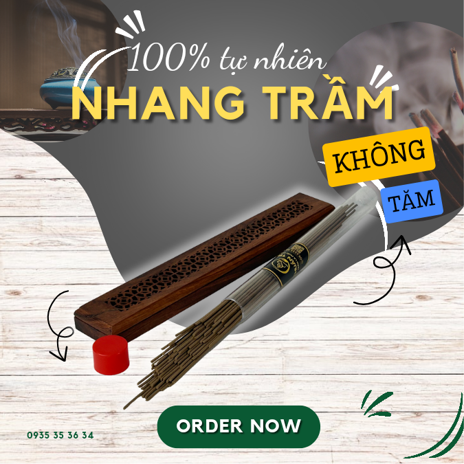 Khay gỗ đốt nhang không tăm - Chuẩn Trầm