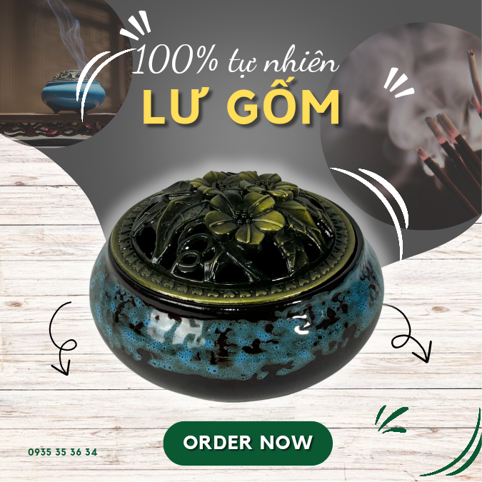 Lư gốm xông trầm hương - Chuẩn Trầm