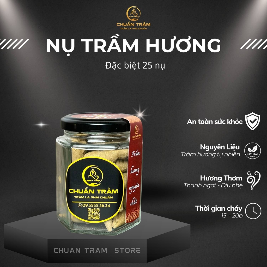 Nhang Nụ trầm hương đặc biệt Chuẩn Trầm, trầm hương xông nhà tự nhiên