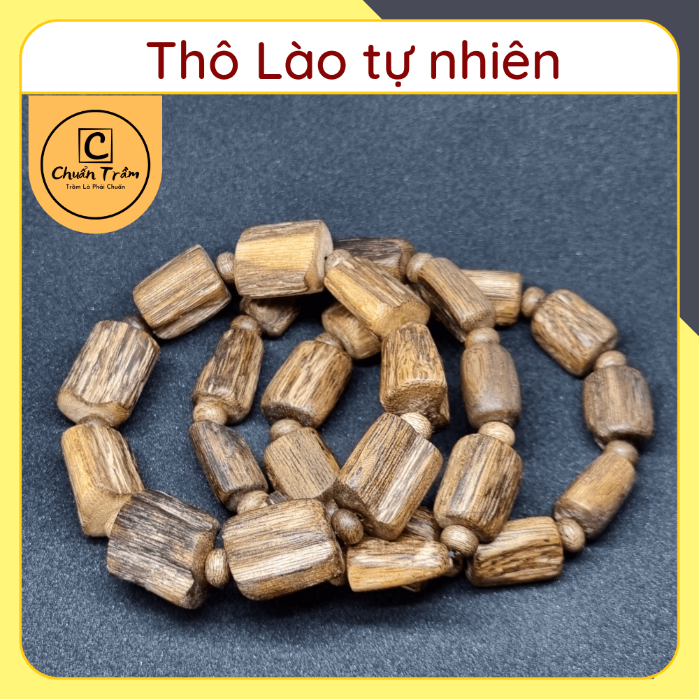 Vòng Tay Trầm Hương dạng thô Lào rừng tự nhiên Chuẩn Trầm