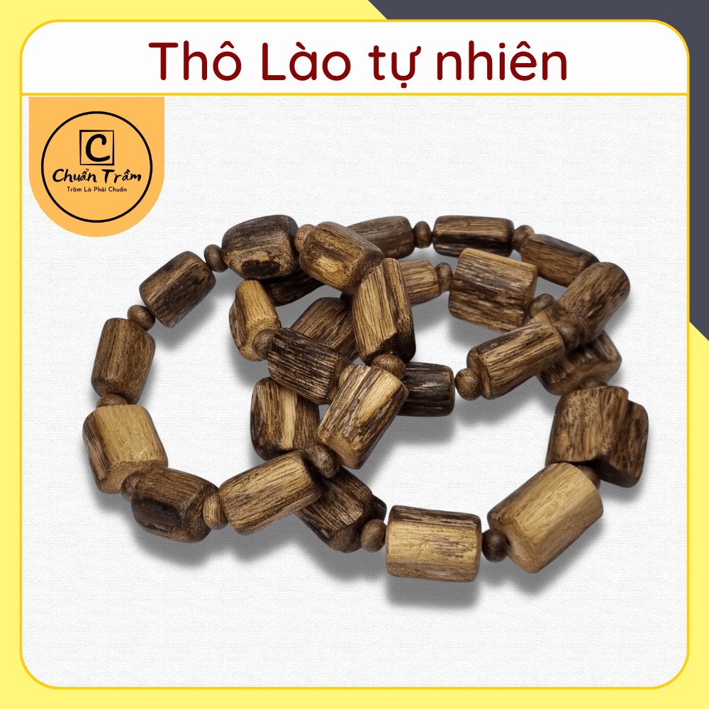 Vòng Tay Trầm Hương dạng thô Lào rừng tự nhiên Chuẩn Trầm